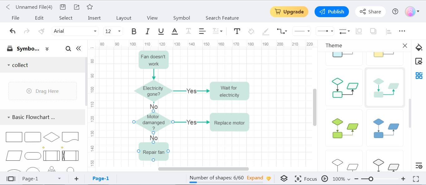 customize the flowchart theme