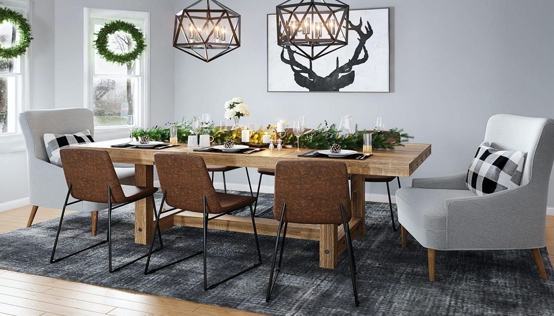 rugs under the dining table