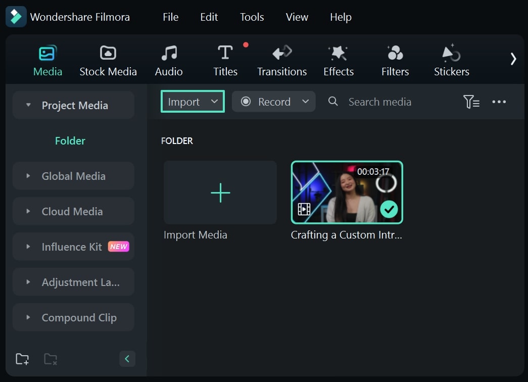 import video to filmora