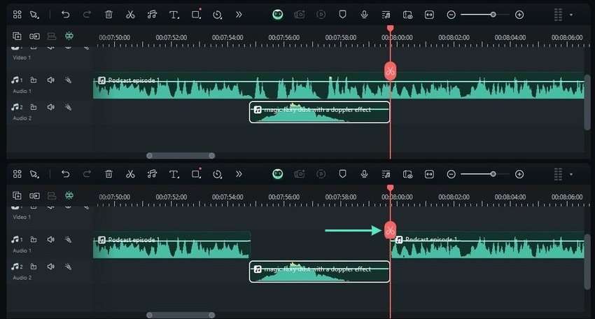 split the original audio