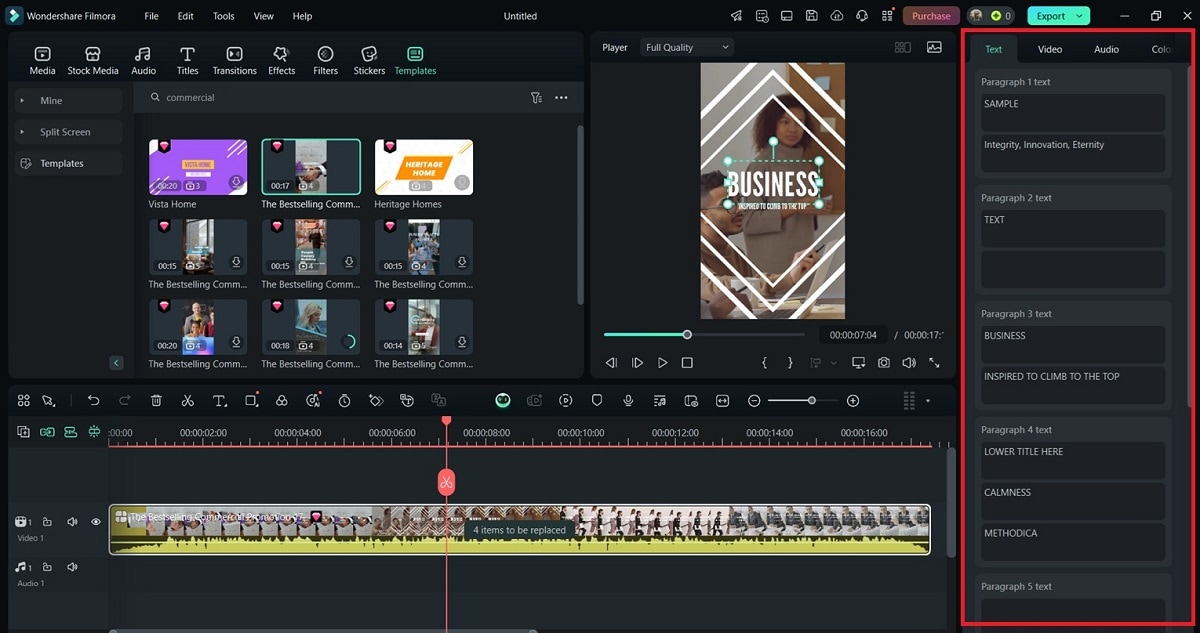 editing default texts