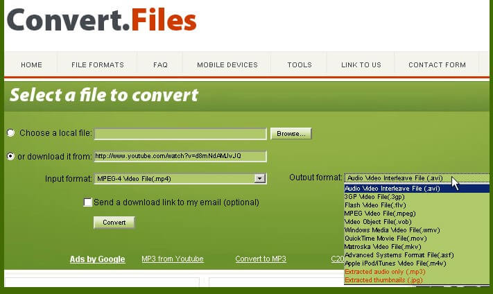 convert flv to mp4 converter interface