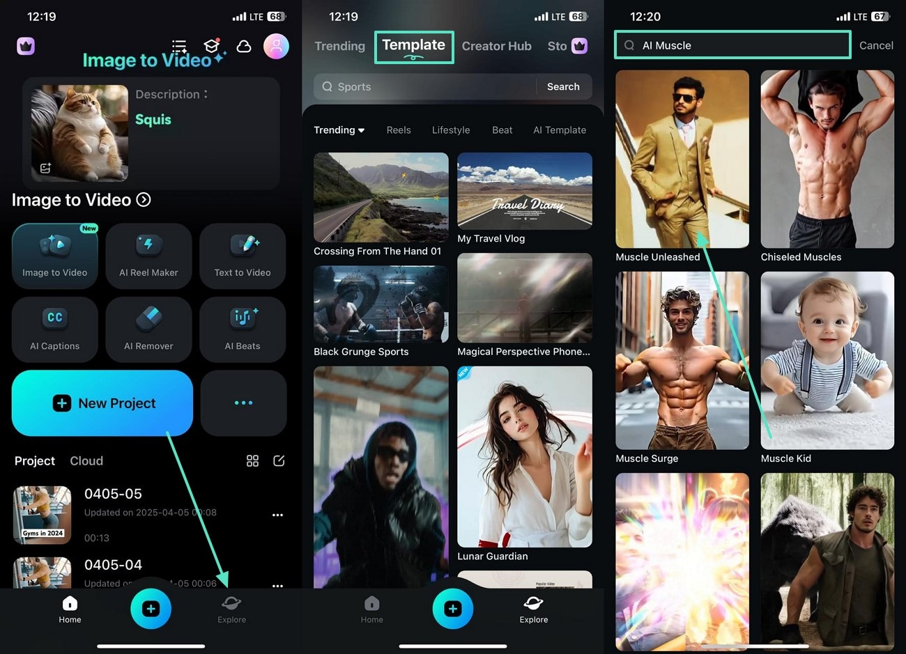 explore muscle video template