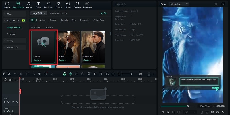 select custom from options