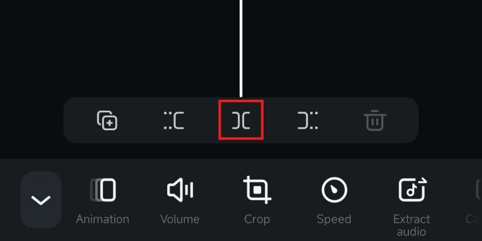 tap split to split video on iphone