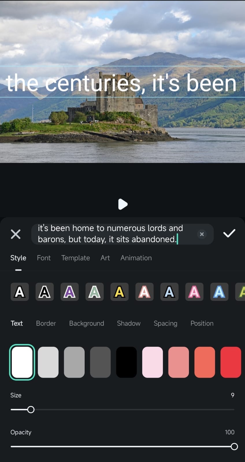 customize the text to your liking