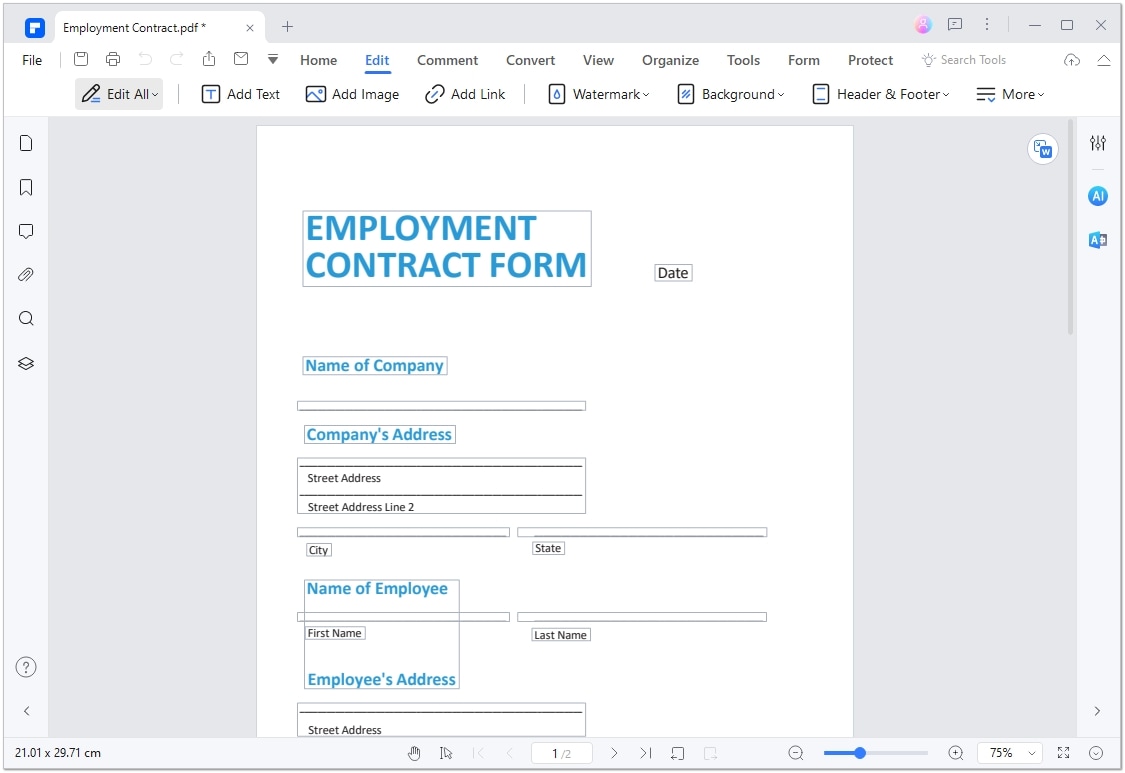 add pdf header footer