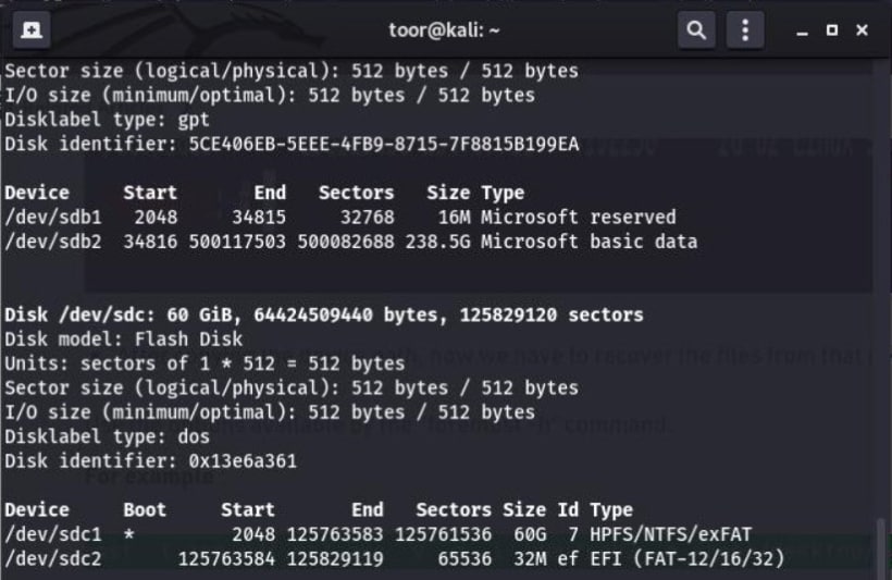 locate the usb path on kali linux