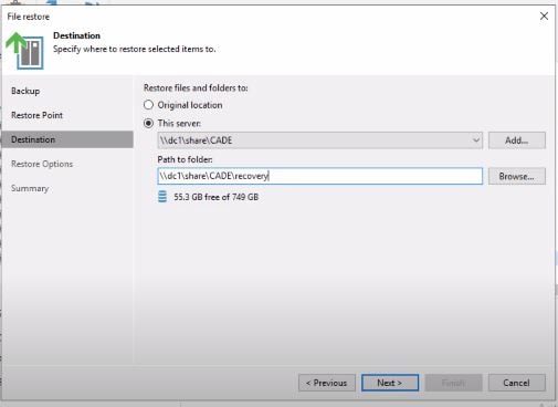 veeam backup qnap destination