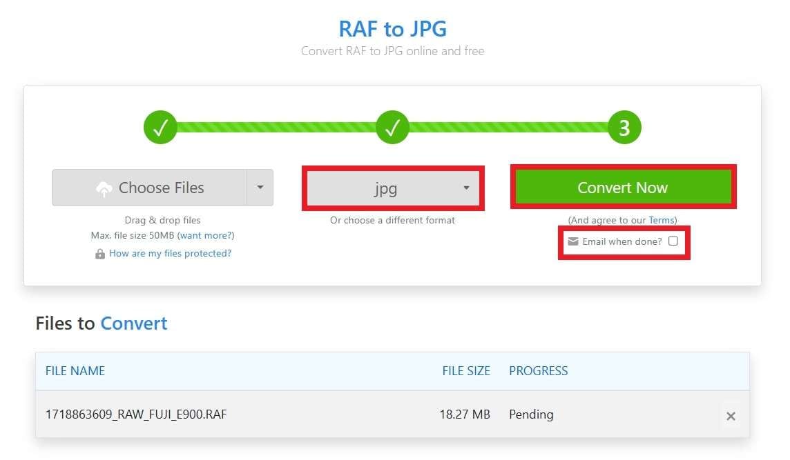 convert raf to jpg